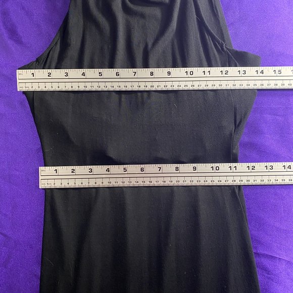 NEW๐Sugarlips XS Deep Back Neckline Maxi Dress with Faux Leather Straps - Picture 10 of 12